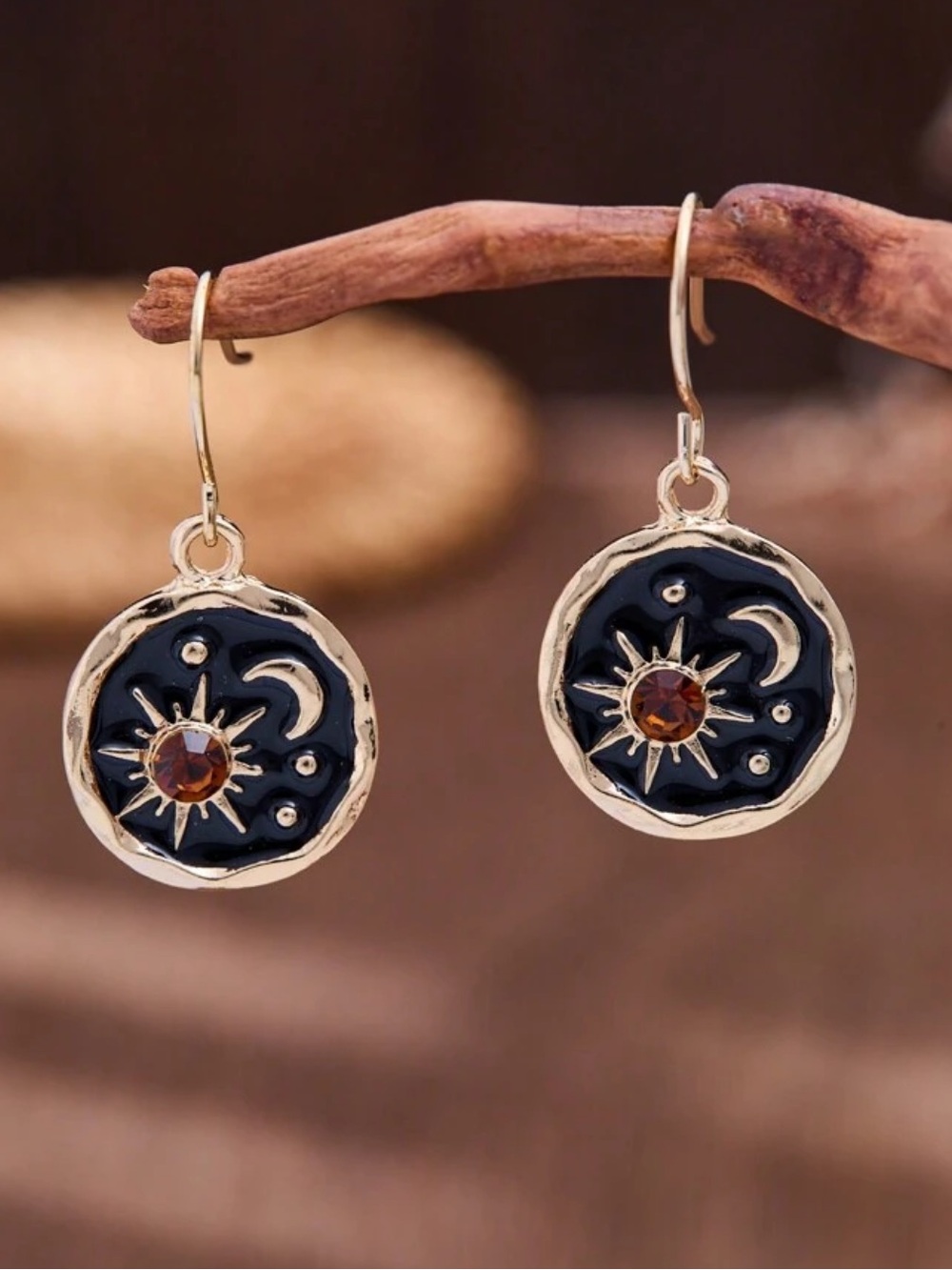 Boho Celestial Sun & Moon Drop Earrings NEW 🏷️